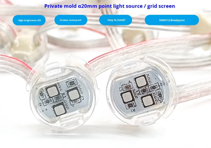 แหล่งไฟ LED แบบจุดสีเต็มพื้นที่2ซม. 3สีสำหรับกิจกรรมกลางแจ้งกันน้ำโปรแกรมได้หน้าจอกริด DMX512การเริ่มต้นใหม่ - Product Image 5