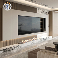 Meuble TV de luxe pour salon, sur mesure, couleur personnalisée, OEM ODM, centre multimédia moderne