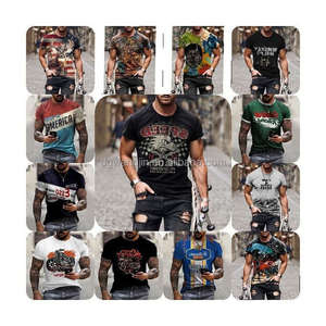 Vintage Acid Washed T-Shirt for <strong>Men</strong> Custom Logo Distressed Heavyweight 100% Cotton Oversized Knitted Casual Style - Product Image 5