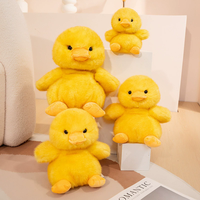 Boneka Bebek Kuning Duduk Bahan Plush, Dekorasi Rumah, Hadiah Ulang Tahun Anak, Boneka Lembut Isi Kapas PP, Dapat Dicuci