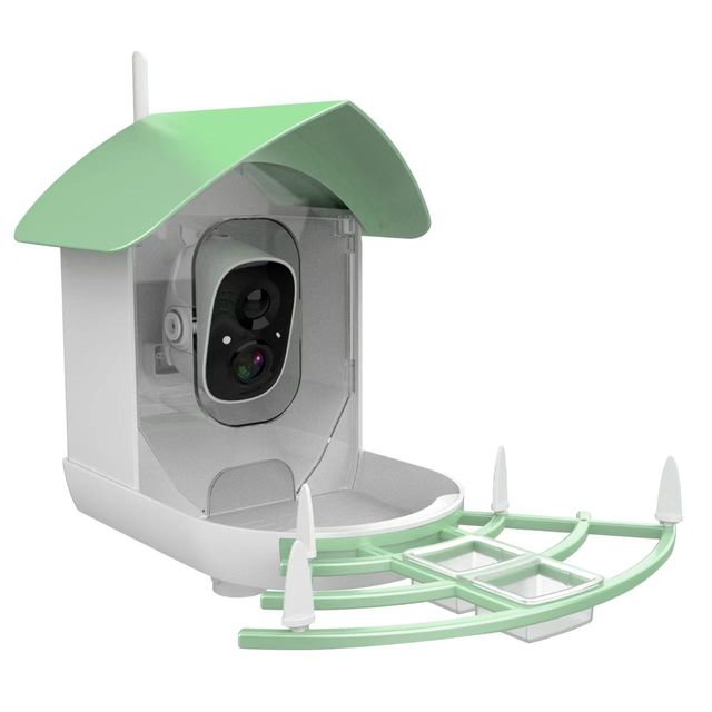 Intelligent AI Solar Powered Bird Feeder Camera with 1080p HD Video Super Wide Angle Real-Time Bird Identification & Waterproof