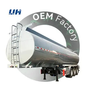 3 Axles Carbon Steel 40000 Litres Fuel Tank Trailer For Dangerous Liquid And Gas Station