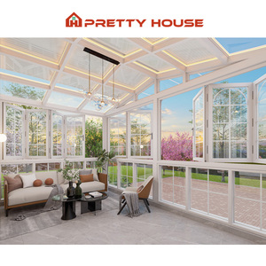 Serre de jardin préfabriquée de luxe de style européen, moderne, 4 saisons, en verre, pour extérieur, <span class=keywords><strong>solarium</strong></span>, véranda, sur mesure - Product Image 3
