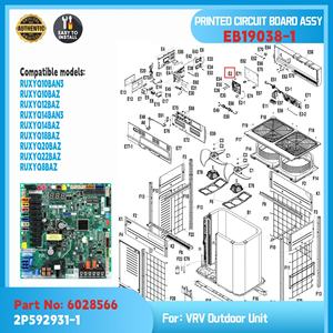 Placa de Control Principal EB19038-1 para Sistema de Aire Acondicionado Daikin VRV, Módulo de Control PCB para Unidad Exterior. Repuestos HVAC OEM - Product Image 4