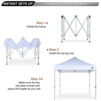 Pour ABCCANOPY 10x10FT Commercial Pop up Tente Auvent Cadre En Aluminium Conception Hexagonale pour les expositions commerciales