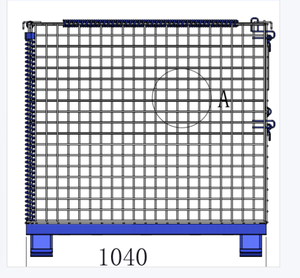 Conteneur de stockage en treillis métallique galvanisé pliable, grand conteneur en acier - Product Image 6