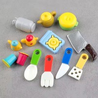 Belle 3D Miniature Cuisine Outils Couteau Cuillère Réservoir De Gaz Conception Résine Enfants Dollhouse Jouer Kit Artisanat pour Utilisation Souvenir