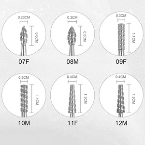 3/32"Diamond Nail <b>Drill</b> <b>Bits</b> Professional Flame Clean <b>Drill</b> <b>Bits</b> for Nails Polishing Head Manicure Beauty Accessories Wholesale - Product Image 4