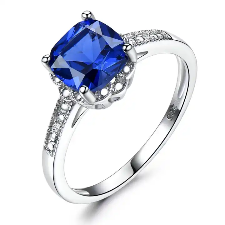 Ladies Halo Design Diamond and Sapphire Ring 2.75ct.tw - Ruby Lane