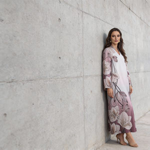 Abaya de Poliéster Estampada Premium para Mujeres Musulmanas, Vestido Elegante Personalizado para Fiestas y Eventos, Venta al por Mayor - Product Image 1