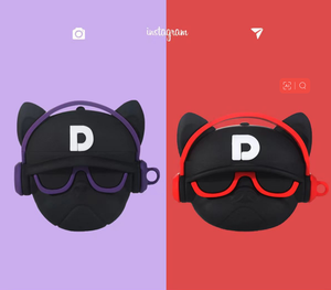 Custodie per cuffie per cani <span class=keywords><strong>Bulldog</strong></span> <span class=keywords><strong>francese</strong></span> simpatico cartone animato per Airpods Pro custodia morbida per ricarica wireless per Airpods 1 2 cover per auricolari - Product Image 1