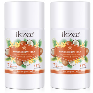 Ikzee ก้านระงับกลิ่นกาย40กรัมสำหรับผู้ชายใช้ซ้ำใต้วงแขนควบคุมกลิ่นมะพร้าววานิลลาธรรมชาติ72ชั่วโมงฉลากส่วนตัว - Product Image 5