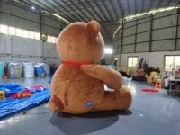 Ballon gonflable en peluche en forme d'ours en peluche rouge, durable et imperméable, 8-10 pieds, pour la décoration de Noël