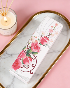Pink Rose-<b>Patterned</b> Cardboard Gift Box Matt Lamination Embossing-High-End Eco-Friendly for Certified Luxury Packaging Vietnam - Product Image 3