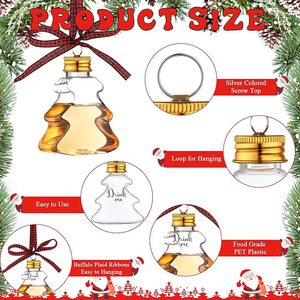 Botella de bebida de plástico PET con forma de hombro redondo de 50ml para jugo, agua Mineral, té, decoración de vacaciones - Product Image 3