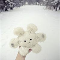 Vente chaude gelée chat mignon flocon de neige coton peluche jouet hiver nouveauté unisexe cadeau pour les enfants les anniversaires et noël