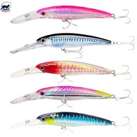 Leurre de pêche Minnow 47g 5.5in pour plongée profonde, appât de traîne en eau salée, leurre dur à longue portée pour gros gibier (Thon, Bar, Brochet, Musky)