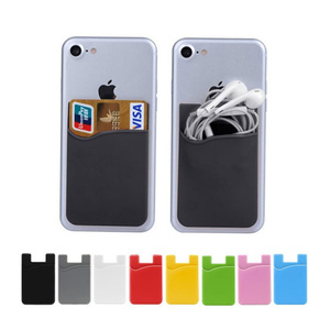 Prix de gros de porte-cartes de visite en silicone écologique pour téléphone portable avec impression de logo personnalisée - Product Image 2