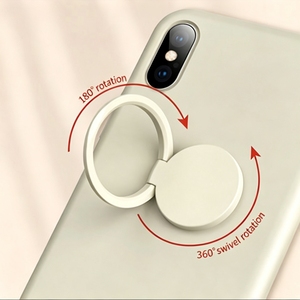 Support de téléphone personnalisé avec logo, couleur unie, Grip Tok multifonctionnel, forme ronde, support de téléphone flexible et respectueux de la peau, compatible iPhone 17 16 - Product Image 2