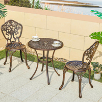 Ensemble de mobilier de balcon 5 pièces en aluminium moulé sous pression, design démontable, résistant aux intempéries, tables et chaises de terrasse