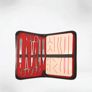 Kit d'instruments chirurgicaux en acier inoxydable durable Healer, avec source d'alimentation manuelle, kit de sutures, tampon d'entraînement, instruments médicaux CE General - Product Image 2