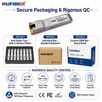 Módulo Transceptor SFP+ de Cobre RJ45 10G Económico, 10GBASE-T 100m, Suministro a Granel, Entrega Rápida, Alta Calidad para Redes de Campus NIC