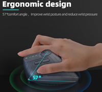 Mouse Gaming ergonomis vertikal nirkabel 2.4G, dapat diisi ulang USB untuk beberapa perangkat tepat untuk PC kantor menggunakan Mouse RGB