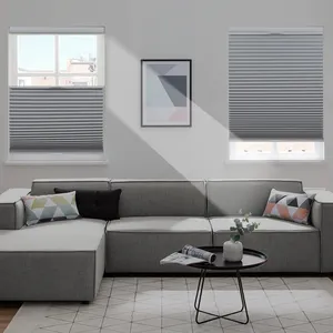 Sound Absorbing Thermal Window Shade Cordless Blackout Honeycomb Blinds Top Down For Day And Night