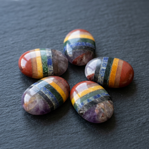 Piedras de Palma Ovaladas Hechas a Mano con 7 Chakras, Gemas Naturales, Rocas de Reiki, Minerales, Gemas Decorativas, Regalo de Feng Shui - Product Image 3