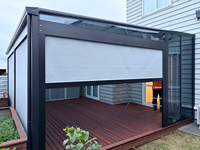 Persianas Enrollables Automáticas a Medida, Integradas, de Aleación de Aluminio, Resistentes al Viento, a la Lluvia y a los Rayos UV, para Terrazas de Hotel