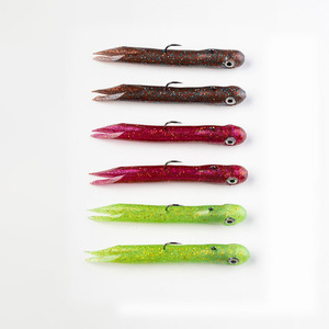 Nouveaux leurres d'appâts souples sur chenilles réalistes <span class=keywords><strong>pour</strong></span> bar poisson-chat prédateur poisson sel d'eau douce en vrac en gros - Product Image 2