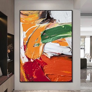 Pintura al Óleo Abstracta Moderna y Ecológica, Hecha a Mano y Personalizada, para Decoración de Pared de Sala de Estar, sobre Lienzo, SC-20251019-1, Personalizable - Product Image 5