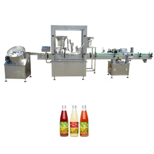 WB-YG4 Fully Automatic Bottle Juice Beverage Capping Syrup Filling Machine System