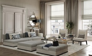 أثاث حديث خفيف وفاخر وبسيطة ، أرائك تجارية ومنزلية بثلاثة مقاعد للفلل - Product Image 6