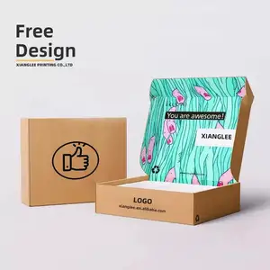 Scatola di imballaggio personalizzata per piccole imprese scatola di imballaggio per abbigliamento ondulato stampa LOGO scatole postali per abbigliamento