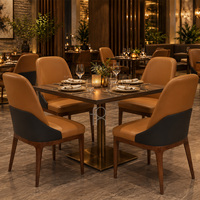 Meilleures ventes, design moderne, meubles de restaurant en bois massif, chaises et tables de salle à manger pour hôtel et salon, usage commercial