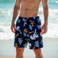 Shorts de plage décontractés pour hommes grande taille, 100 % polyester, taille élastique, séchage rapide, imprimé numérique, tricoté, mi-longueur