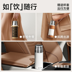 Tomic Insulated Tea <b>Cup</b> 500Ml Hammered Texture Ceramic Inner Liner For Brewing Tea - Product Image 3