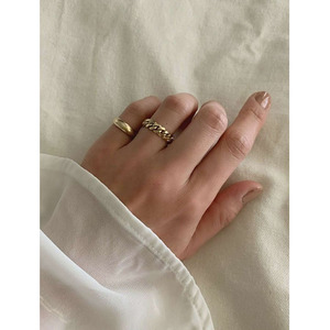 高端18k纯黄金个性链环不锈钢时尚简约镀金首饰 - Product Image 3