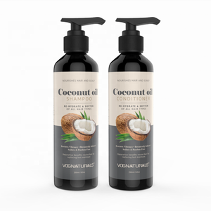 Set di Shampoo e Balsamo all'Olio di Cocco Nutriente e Ammorbidente <span class=keywords><strong>per</strong></span> Tutti i Tipi di <span class=keywords><strong>Capelli</strong></span>, Trattamento Naturale e Salutare <span class=keywords><strong>per</strong></span> <span class=keywords><strong>Capelli</strong></span> a Marchio Privato - Product Image 1