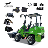 Landward Mini chargeur électrique hydraulique Chargeur à 4 roues motrices à batterie écologique pour entrepôt et conteneur