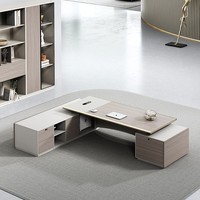 Ensemble de bureau et chaise de direction moderne haut de gamme pour le commerce, avec plateau en mélamine