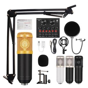 Carte son professionnelle en promotion avec kit de microphone à condensateur filaire BM800 pour enregistrement studio YouTube TikTok - Product Image 1