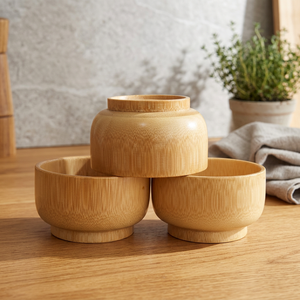 Bol de service classique en bambou poli très demandé, ustensile de cuisine écologique de qualité supérieure, idéal pour les fêtes, facile à utiliser, meilleur prix - Product Image 2