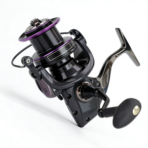 <span class=keywords><strong>Moulinet</strong></span> de pêche en métal avec roulement en acier inoxydable, transmission fluide, rapport de transfert 4.1:1, lancer longue distance, utilisation pour droitier - Product Image 1