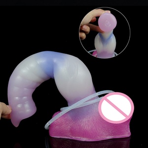 YOCY Gory Raw Meat Color Lifelike Dildo Hawk Wolf Anal Plug Silicone Fantasy Toy for Women Men With <b>Suction</b> Cup Big Knotted - Product Image 3