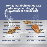 Couvercle de drain rectangulaire dissimulé en acier inoxydable 201 304 pour jardin et égouts