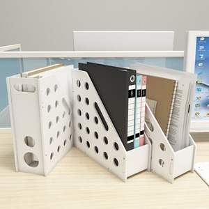 Bandeja para documentos con un compartimento, organizador de archivos de PVC para almacenamiento en el escritorio de oficina - Product Image 2