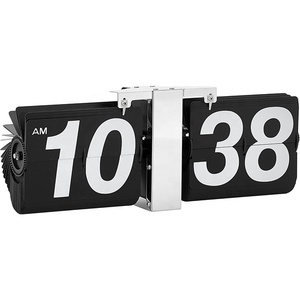 Horloge de bureau rétro à rabat Horloge moderne numérique mécanique automatique à rabat 12 heures Vintage Home Decor - Product Image 6