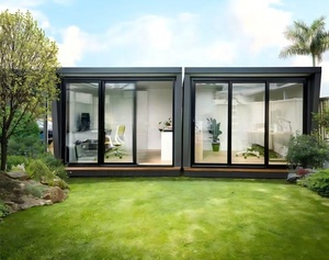 Casa Prefabricada Modular <span class=keywords><strong>de</strong></span> Acero Ligero Ecológica, Impermeable, Moderna, con Patio, Casa <span class=keywords><strong>de</strong></span> Huéspedes/Apartamento/Estudio - Product Image 3